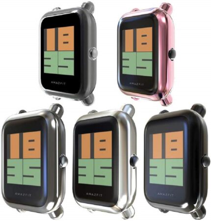 Case bumper macio NSmart para proteção, compatível com Amazfit BIP U