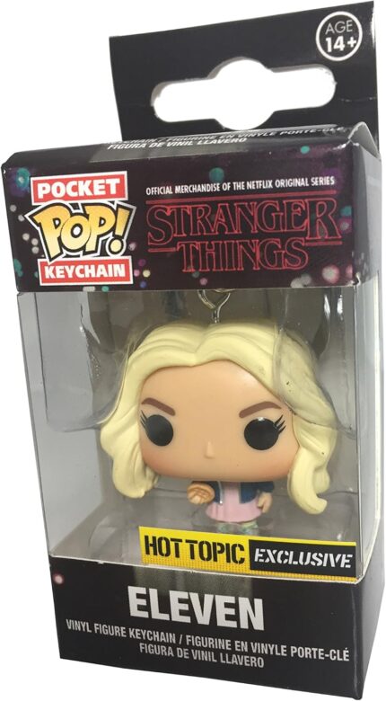 Chaveiro keychain Funko Pop - Stranger Things - Eleven de Peruca