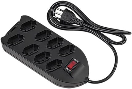 Protetor Eletrônico Filtro de linha Intelbras 8 Tomadas - EPE 1008+ Preto